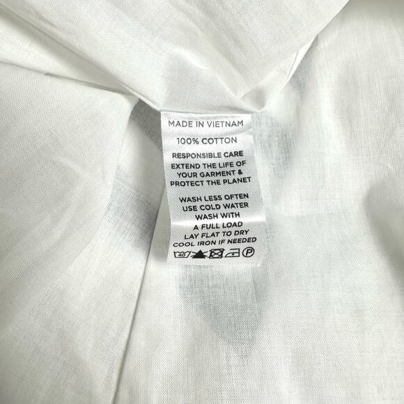 Hill House | Women | The Margot Navy Chevron Stripe Poplin Midi Dress | Sz Large - Picture 9 of 15